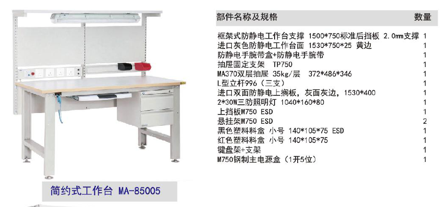 簡(jiǎn)約式工作臺(tái)（承重型）